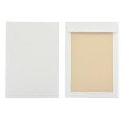 Poštové tašky B4 s páskou,s kartónovou zadnou stranou biele