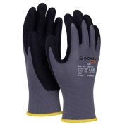Rukavice pletené, polomáčané DONAU SAFETY Flex, kat. II šedé veľ. 9