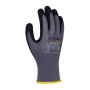 Rukavice pletené, polomáčané DONAU SAFETY Flex-Dotted, kat. II šedé veľ. 8