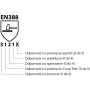 Rukavice pracovné kombinované DONAU SAFETY bielo-námornícke modré veľ. 10/XL