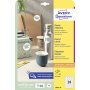 Etikety univerzálne kruhové 40mm Avery A4 10 hárkov
