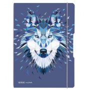 Zošit Herlitz my.book Flex Wild Animals A4 2x40 listov linajkový štvorčekový PP vlk
