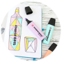 Zvýrazňovač STABILO Boss mini pastel displej 50ks