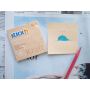 Samolepiaci bloček Kraft 76x76 mm prírodná hnedý