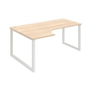 Pracovný stôl UNI O, ergo, pravý, 180x75,5x120 cm, agát/biela