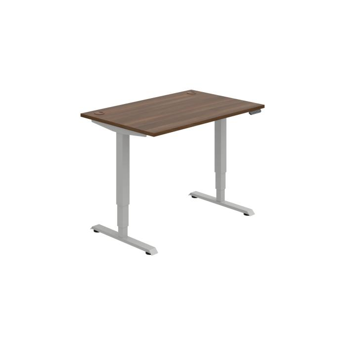 Pracovný stôl RUN, PO, 3S, 120x64,5-130,5x80 cm, orech/sivá