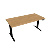 Pracovný stôl Motion, PO, 2S, 160x70,5-120,5x80 cm, dub/čierna