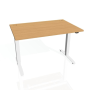 Pracovný stôl Motion, ZO, 2S, 180x70,5-120,5x80 cm, buk/biela