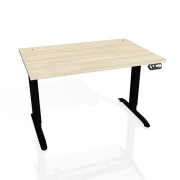 Pracovný stôl Motion, PO, 3S, 120x61 - 128x80 cm, agát/čierna