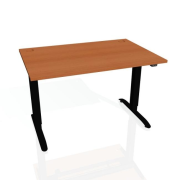 Pracovný stôl Motion, ZO, 3S, 160x61 - 128x80 cm, čerešňa/čierna