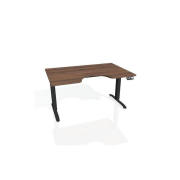 Pracovný stôl Motion Ergo, PO, 2S, 180x70,5-120,5x90 cm, orech/čierna
