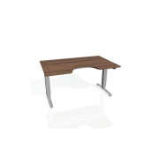 Pracovný stôl Motion Ergo, ZO, 3S, 180x61-128x90 cm, orech/sivá